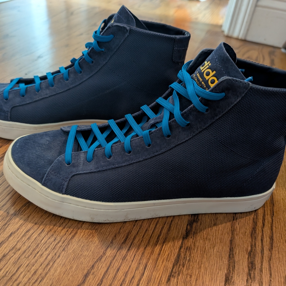 Adidas Men's Navy High-Top Sneakers - Picture 4 of 5